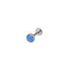 Agate Internally Threaded Titanium Basic Stud - Blue
