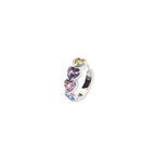 PAIR OF Star & Heart Rainbow CZ white-gold-plated copper Earring - PAIR OF Star & Heart Rainbow CZ white-gold-plated copper Earring - Star by CRUXJEWELRY