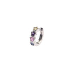 PAIR OF Star & Heart Rainbow CZ white-gold-plated copper Earring - PAIR OF Star & Heart Rainbow CZ white-gold-plated copper Earring - Star by CRUXJEWELRY
