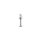 Devil Horn Internally Threaded stainless steel Ear Stud - Devil Horn Internally Threaded stainless steel Ear Stud - Single / 6mm by CRUXJEWELRY