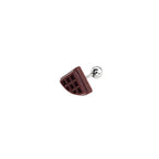 Star Baker - Chocolate Waffle stainless steel Ear Studs - Star Baker - Chocolate Waffle stainless steel Ear Studs - Single / 0.8mm/20G by CRUXJEWELRY