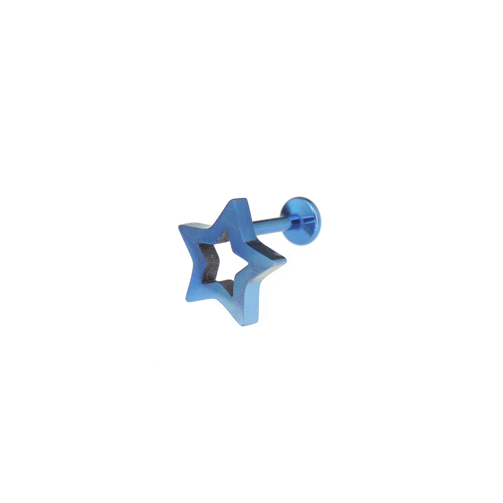 Y2K Chunky Dopamine Thick Cut Pentagram Colorful Star Studs - Y2K Chunky Dopamine Thick Cut Pentagram Colorful Star Studs - Blue / 6mm by CRUXJEWELRY