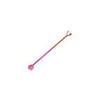 Crystal Double Ball CZ Titanium Industrial Barbell - Crystal Double Ball CZ Titanium Industrial Barbell - Pink / 4mm by CRUXJEWELRY