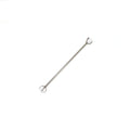 Crystal Double Ball CZ Titanium Industrial Barbell - Crystal Double Ball CZ Titanium Industrial Barbell - White / 4mm by CRUXJEWELRY