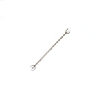 Crystal Double Ball CZ Titanium Industrial Barbell - Crystal Double Ball CZ Titanium Industrial Barbell - White / 4mm by CRUXJEWELRY