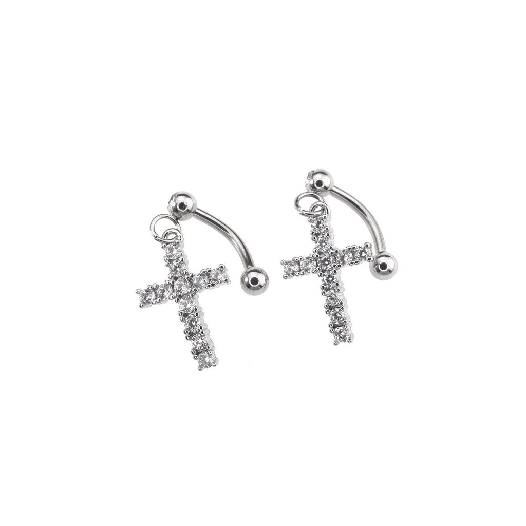 Heart CZ Stainless Steel Rook Stud - Heart CZ Stainless Steel Rook Stud - Default Title by CRUXJEWELRY