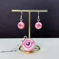 Kawaii Heart Pupil Eyeball Necklace & Earrings Set | 4-Color Matching Jewelry Bundle