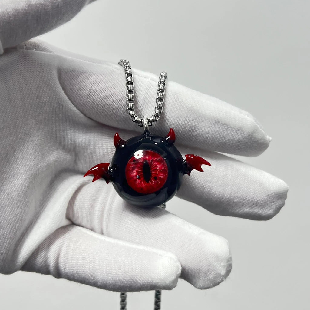 "Succubus" Little Devil Eyeball Pendant - Vertical Pupil