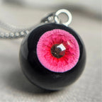 Handmade Realistic Eyeball Necklace - Evil Eye Pendant - Polymer Clay & Resin - Gothic Oddities Gift