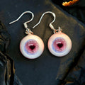 (Pair) Hyper-Realistic Heart Pupil Eyeball Earrings | Spooky-Cute "Love Stare" | S925 Sterling Silver