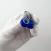 (Pair) Cobalt Blue Evil Eye Hoop Earrings | Hypoallergenic Titanium | Spooky-Cute Jewelry