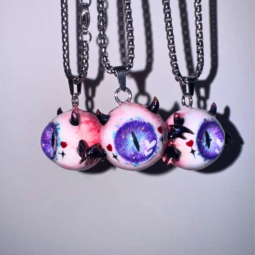 "Succubus" Little Devil Eyeball Pendant - Vertical Pupil