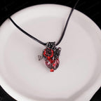 "Eternal Devotion" Bleeding Anatomical Heart - Rose & Chain Detail