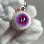 Handmade Realistic Eyeball Necklace - Evil Eye Pendant - Polymer Clay & Resin - Gothic Oddities Gift