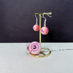 Kawaii Heart Pupil Eyeball Necklace & Earrings Set | 4-Color Matching Jewelry Bundle