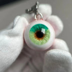 Handmade Realistic Eyeball Necklace - Evil Eye Pendant - Polymer Clay & Resin - Gothic Oddities Gift