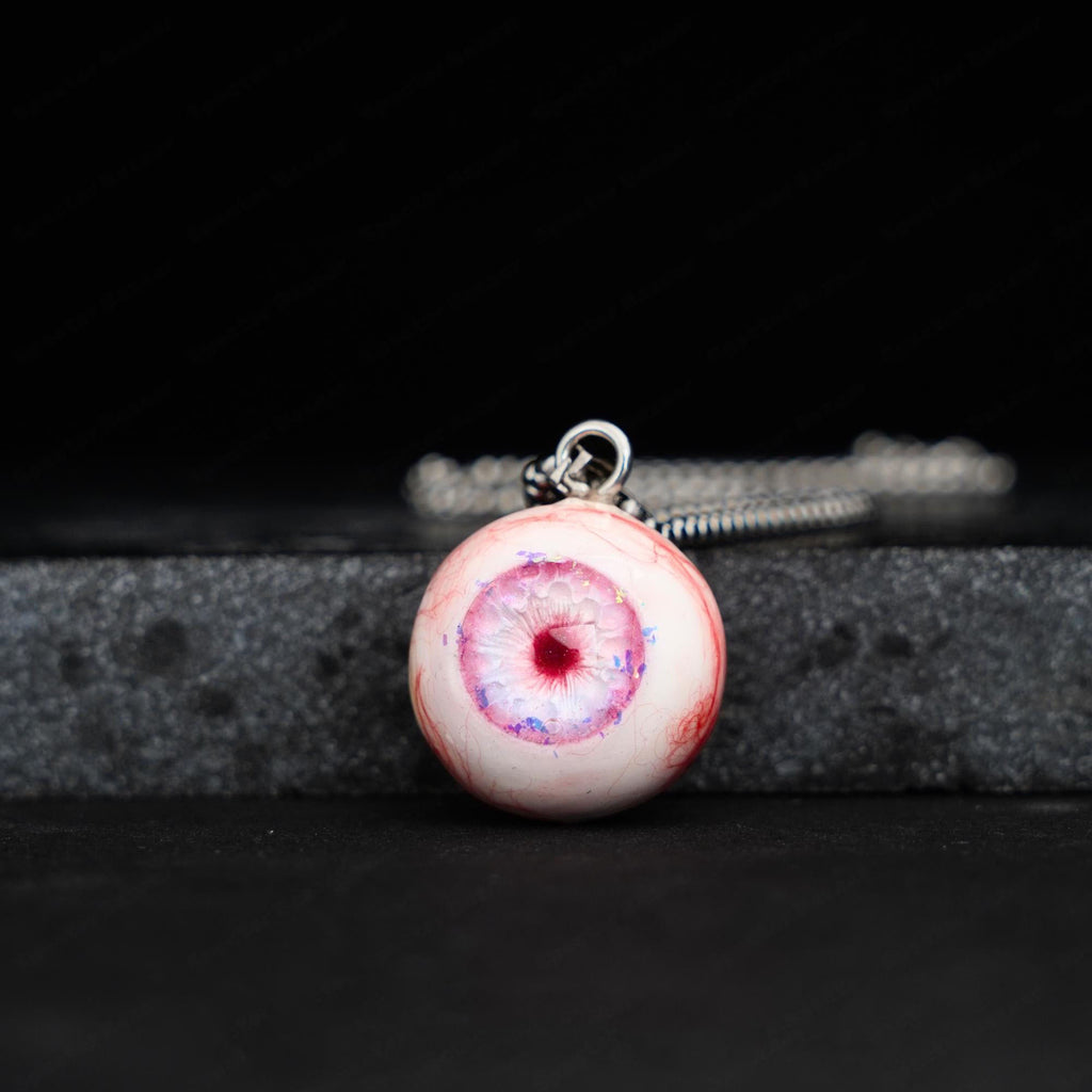 "Love Sick" Pink Exploding Iris Necklace | Kawaii Gore Aesthetic