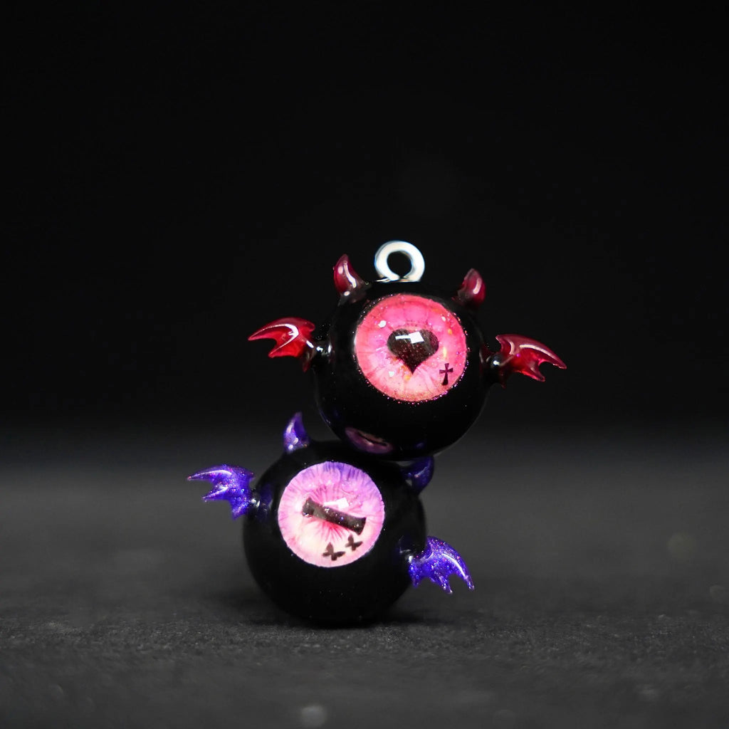 "Midnight Demon" Black Sclera Eyeball Necklace