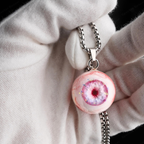 "Love Sick" Pink Exploding Iris Necklace | Kawaii Gore Aesthetic