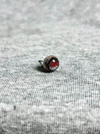 "Bloody Ribs" Dark Eyeball Studs - Red Skeleton Pupil