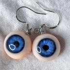 Pair of Hyper-Realistic Eyeball Drop Earrings | Handmade Cthulhu Series | Gothic Horror Resin Jewelry