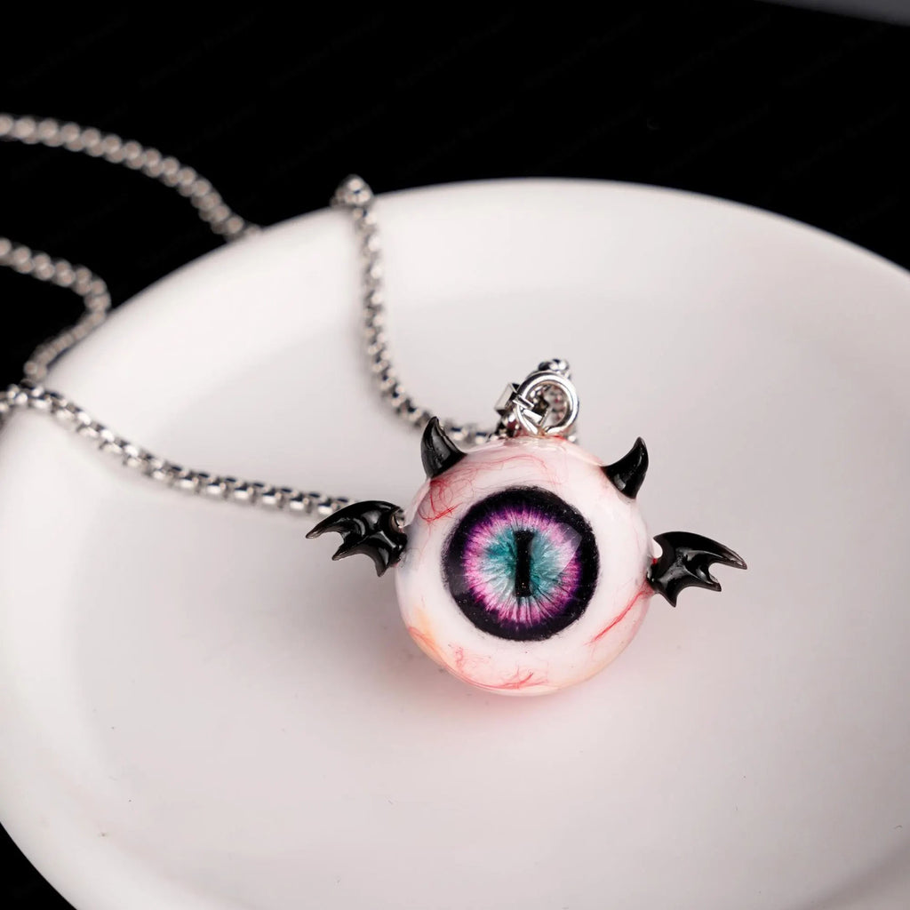"Succubus" Little Devil Eyeball Pendant - Vertical Pupil