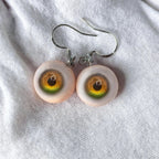 (Pair) Hyper-Realistic Eyeball Drop Earrings | S925 Sterling Silver | Spooky-Cute