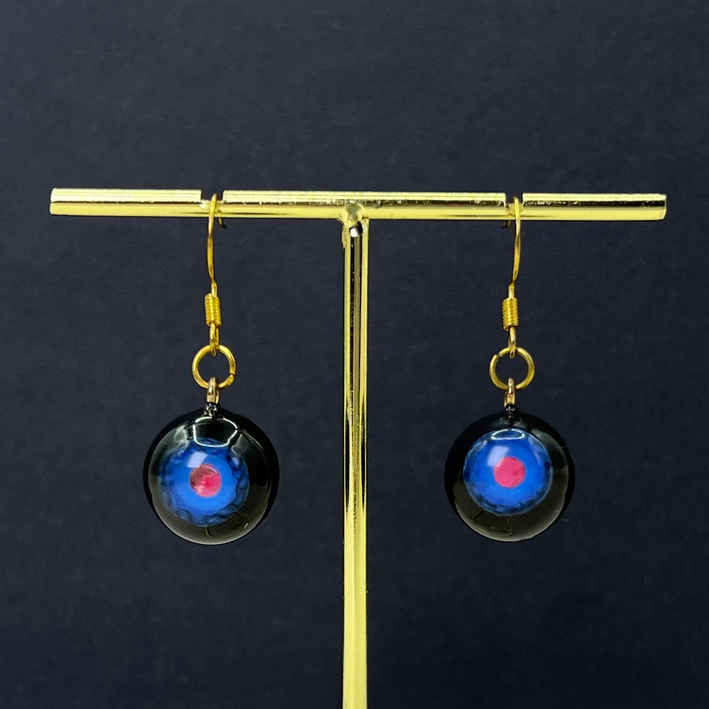 Kawaii Heart Pupil Eyeball Necklace & Earrings Set | 4-Color Matching Jewelry Bundle