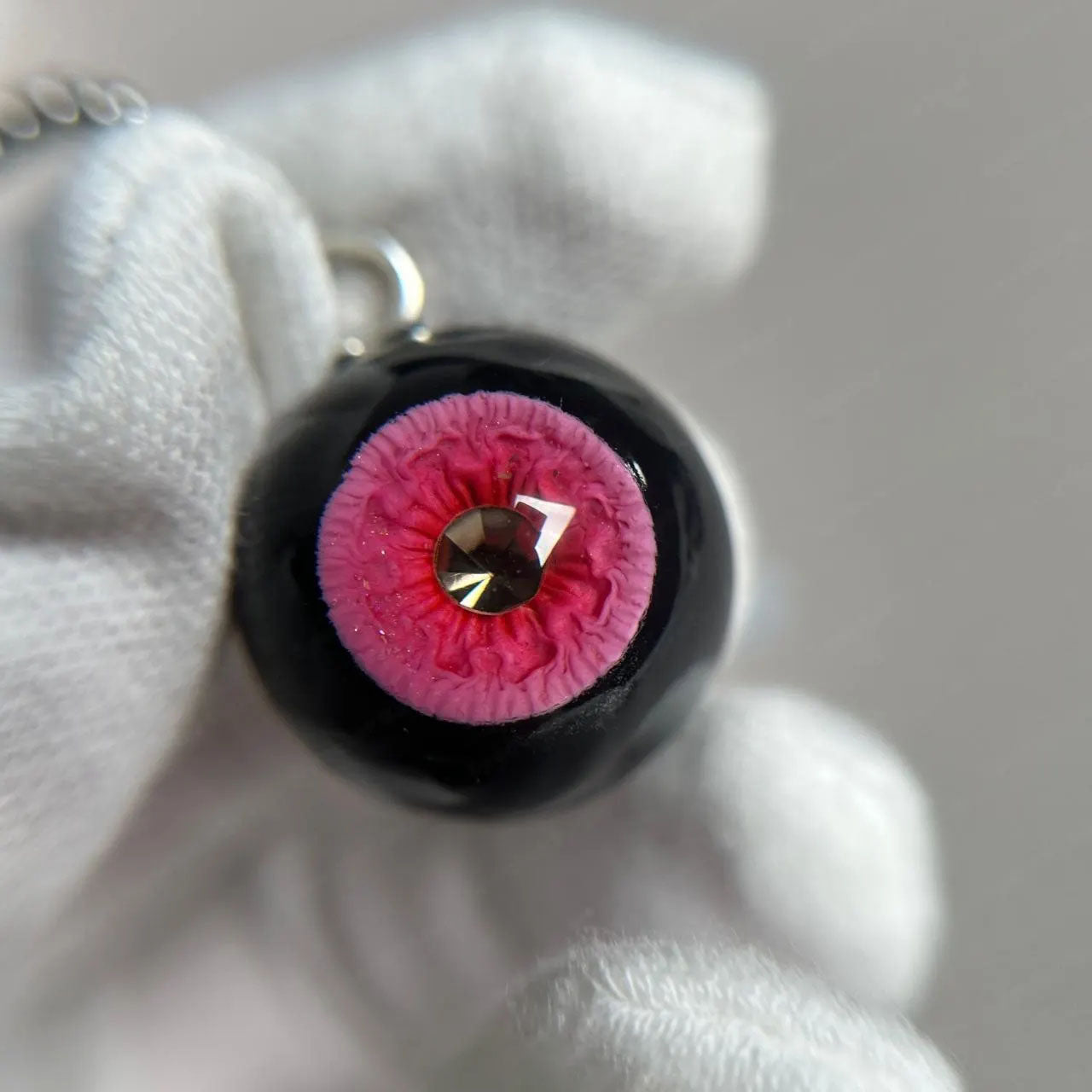 Handmade Realistic Eyeball Necklace - Evil Eye Pendant - Polymer Clay & Resin - Gothic Oddities Gift