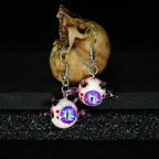 Pair of Little Devil Winged Eyeball Earrings | Handmade Cthulhu Series | Spooky-Cute Gothic Resin Jewelry