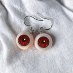 (Pair) Hyper-Realistic Eyeball Drop Earrings | S925 Sterling Silver | Spooky-Cute