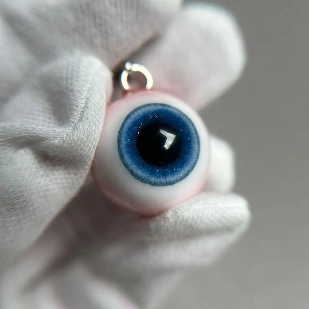 Handmade Realistic Eyeball Necklace - Evil Eye Pendant - Polymer Clay & Resin - Gothic Oddities Gift