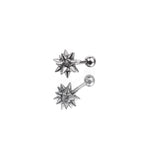 Meteor Hammer Externally Threaded Stainless Steel Ear Studs - Meteor Hammer Externally Threaded Stainless Steel Ear Studs - Single by CRUXJEWELRY