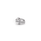 Sliver Cross CZ Stainless Steel Small Earrings Hoop - Sliver Cross CZ Stainless Steel Small Earrings Hoop - Single by CRUXJEWELRY