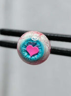 Artisan Heart-Pupil Bloodshot Eyeball | Titanium Eyeball Tongue/Ear/Lip Stud