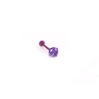 F136 Titanium Flat-Back Studs - F136 Titanium Flat-Back Studs - Purple / 3 mm / 6mm by CRUXJEWELRY