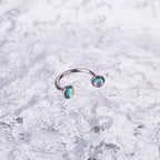 Colorful Dreamy Oil Resin Horseshoe Ring - Colorful Dreamy Oil Resin Horseshoe Ring - Bright Blue / 8 mm by CRUXJEWELRY