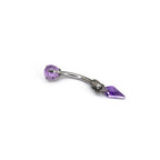 Magic Crystal Ball Titanium Rook/Eyebrow Studs - Magic Crystal Ball Titanium Rook/Eyebrow Studs - Purple / 6mm by CRUXJEWELRY