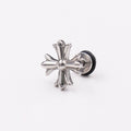 3 Color Cross Externally Threaded Stainless Steel Ear Studs