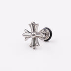 3 Color Cross Externally Threaded Stainless Steel Ear Studs
