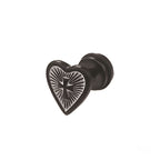 Heart Enamel Cross Stainless Steel Stud Earrings