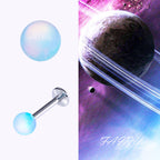 F136 Titanium Internal Thread Labret - Aurora Nebula Opal Cartilage Earring