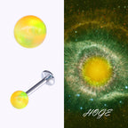 F136 Titanium Internal Thread Labret - Aurora Nebula Opal Cartilage Earring