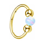 316L Surgical Steel Opal Ball Closure Ring - Septum Nose Ring Cartilage Earring