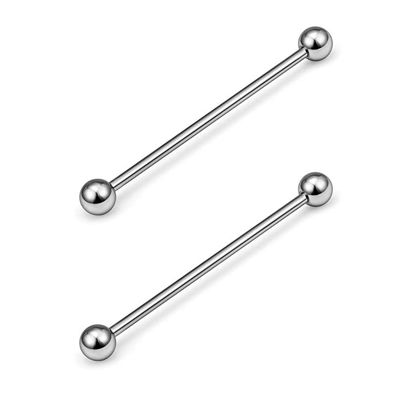 Titanium High Polish Industrial Barbell | Internal Threaded Straight Piercing
