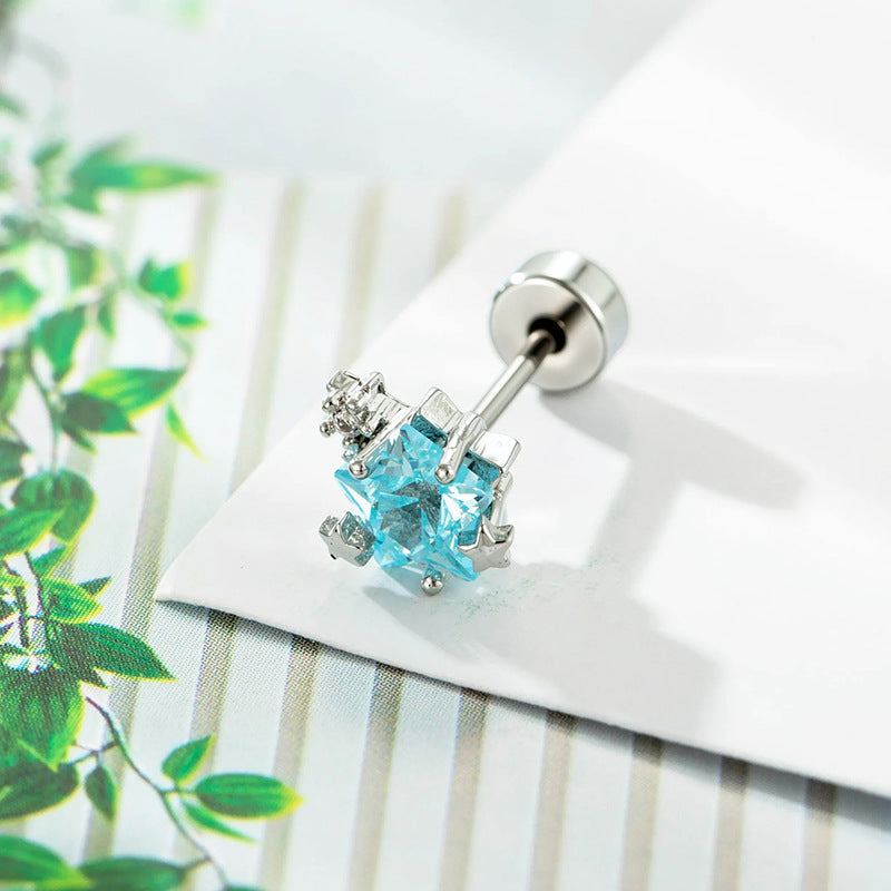 Black & White Multi-CZ Ear Studs