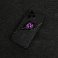 "Dark Awakening" Single Dragon Eye 3D Phone Case | Handmade Black Texture Demon Cover
