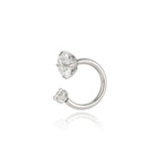 Titanium Double CZ Horseshoe Ring | Hypoallergenic Healing Cartilage Earring