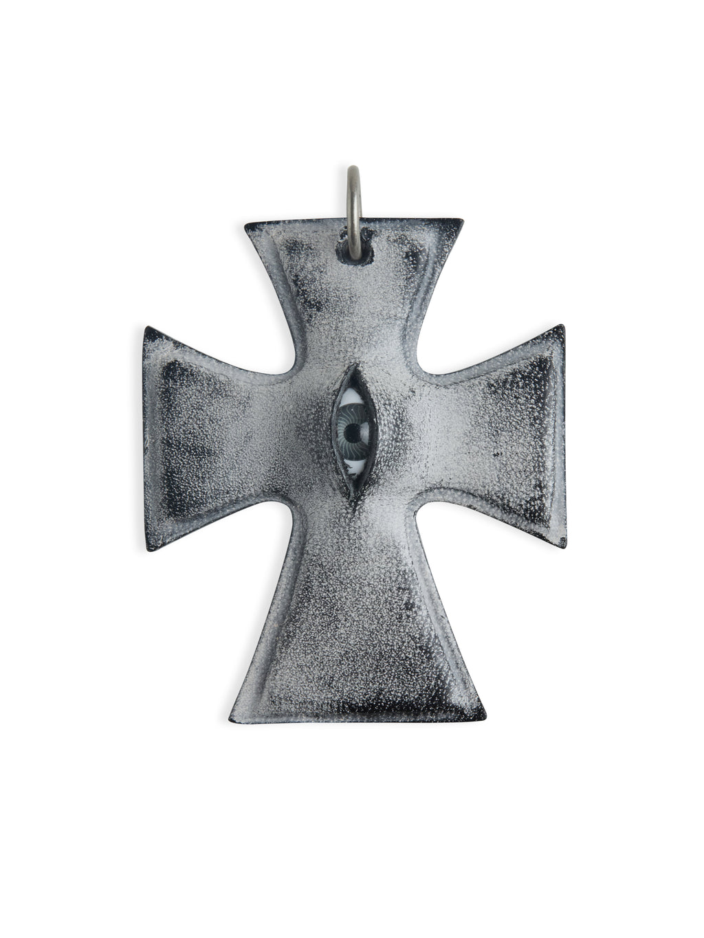 The "Crux" Pendant - Hyper-realistic Eye Cross Necklace | Gothic Occult Jewelry