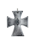 The "Crux" Pendant - Hyper-realistic Eye Cross Necklace | Gothic Occult Jewelry